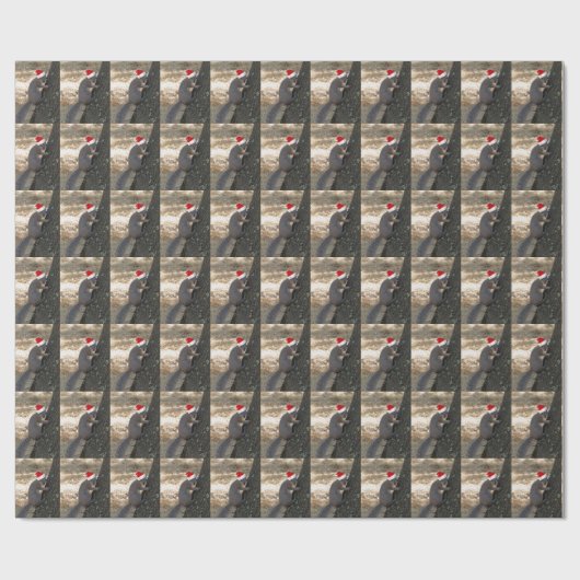 Funny Santa Squirrel Wrapper Geschenkpapier (Flach)