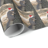 Funny Santa Squirrel Wrapper Geschenkpapier (Rolleneckpunkt)
