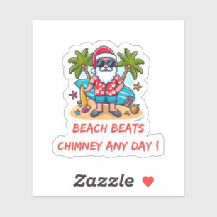 FUNNY SANTA STICKER