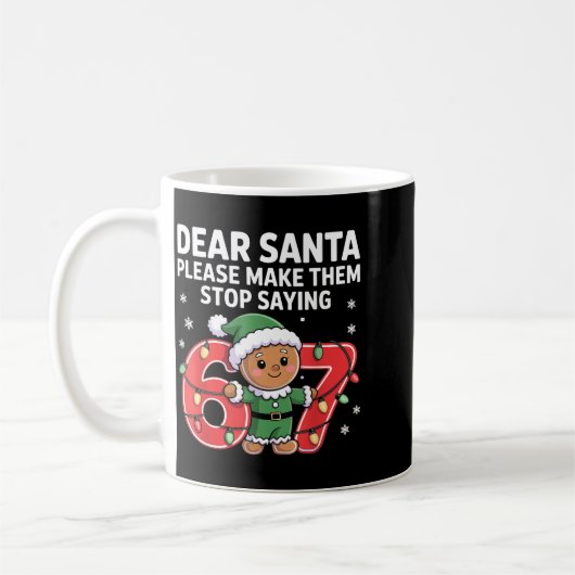 Funny Santa Stop 67 Gingerbread Six Seven Meme  Kaffeetasse (Links)