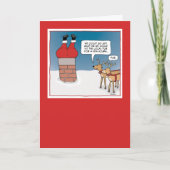 Funny Santa Stuck in Chimney Weihnachten (Vorderseite)