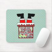 Funny Santa Stuck in Chimney Weihnachten Spaß Mousepad (Mit Mouse)