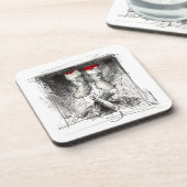 Funny Santa Stuck in Chimney - Xmas Spaß Getränkeuntersetzer (Linke Seite)