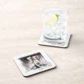 Funny Santa Stuck in Chimney - Xmas Spaß Getränkeuntersetzer (Rechte Seite)