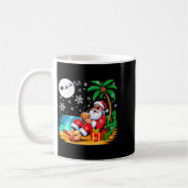 Funny Santa Sungles Drinking Coconut On Beach Chri Kaffeetasse (Links)