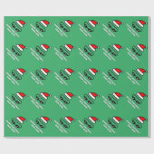 Funny Santa swim Brille Custom Schwimmer Weihnacht Geschenkpapier (Flach)