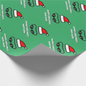 Funny Santa swim Brille Custom Schwimmer Weihnacht Geschenkpapier (Ecke)