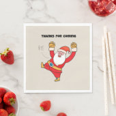 Funny santa thanks for coming serviette (Beispiel)