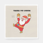 Funny santa thanks for coming serviette (Vorderseite)