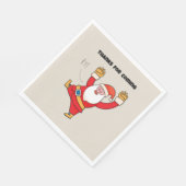 Funny santa thanks for coming serviette (Ecke)