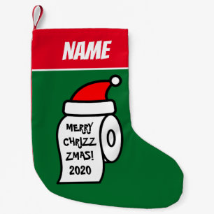 Funny Santa Toilettenpapier Rolle Quarantäne 2022 Kleiner Weihnachtsstrumpf