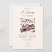 Funny Santa Train Wreck Christmas Einladung (Vorderseite)