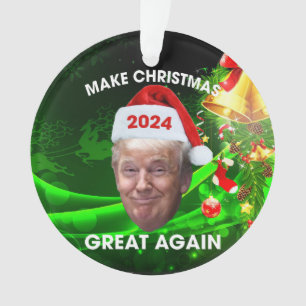 Funny Santa Trump 2024 Weihnachten wieder großart Ornament