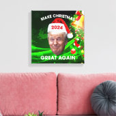 Funny Santa Trump 2024 Weihnachten wieder großarti Leinwanddruck (Insitu (Wohnzimmer))