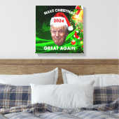 Funny Santa Trump 2024 Weihnachten wieder großarti Leinwanddruck (Insitu (Schlafzimmer))