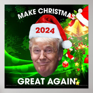 Funny Santa Trump 2024 Weihnachten wieder großarti Poster