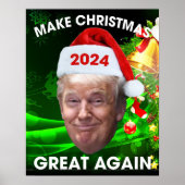 Funny Santa Trump 2024 Weihnachten wieder großarti Poster (Vorne)