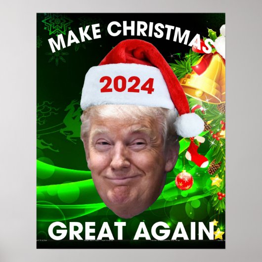 Funny Santa Trump 2024 Weihnachten wieder großarti Poster (Vorne)