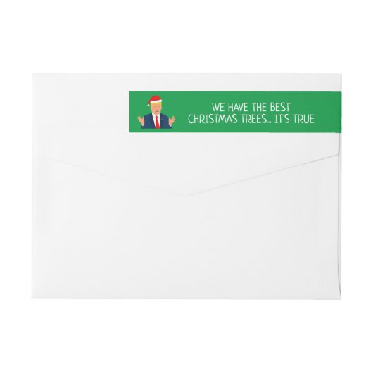 Funny Santa Trump Cartoon Zollunion Rücksendeadres (Rückseite)