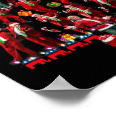 Funny Santa Trump Dance Tree Christmas Pajama Xmas Poster (Ecke)