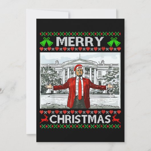 Funny Santa Trump frohe Weihnachten (Vorderseite)
