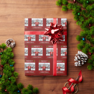 Funny Santa Trump frohe Weihnachten Ugly Xmas Red Geschenkpapier