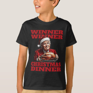Funny Santa Trump Gewinner Weihnachts-Abendessen X T-Shirt