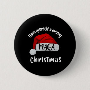 Funny Santa Trump haben Sie ein frohes Weihnachtsf Button