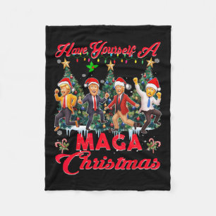 Funny Santa Trump haben Sie ein frohes Weihnachtsf Fleecedecke