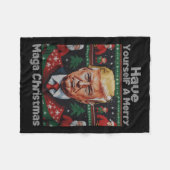 Funny Santa Trump haben Sie ein frohes Weihnachtsf Fleecedecke (Vorderseite (Horizontal))