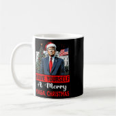 Funny Santa Trump haben Sie ein frohes Weihnachtsf Kaffeetasse (Links)