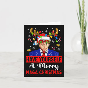 Funny Santa Trump haben Sie ein frohes Weihnachtsf Karte