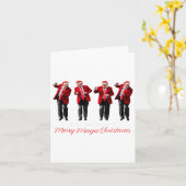 Funny Santa Trump haben Sie ein frohes Weihnachtsf Karte (Gelbe Blume)