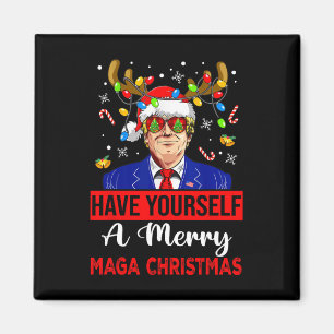 Funny Santa Trump haben Sie ein frohes Weihnachtsf Magnet