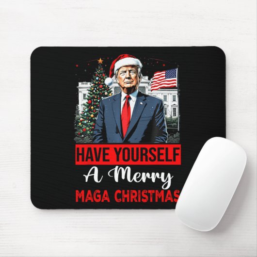 Funny Santa Trump haben Sie ein frohes Weihnachtsf Mousepad (Mit Mouse)