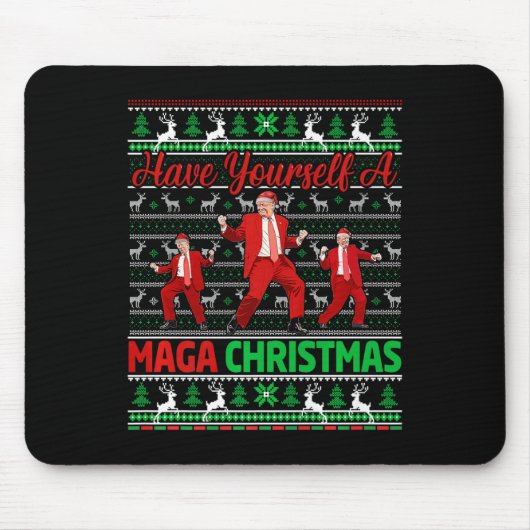 Funny Santa Trump haben Sie ein frohes Weihnachtsf Mousepad (Vorne)