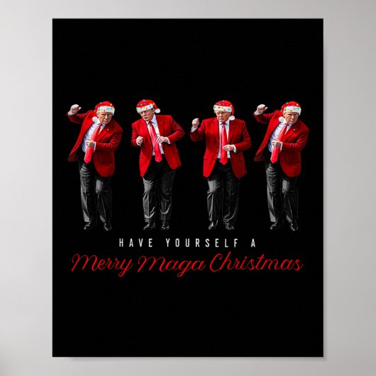 Funny Santa Trump haben Sie ein frohes Weihnachtsf Poster (Vorne)