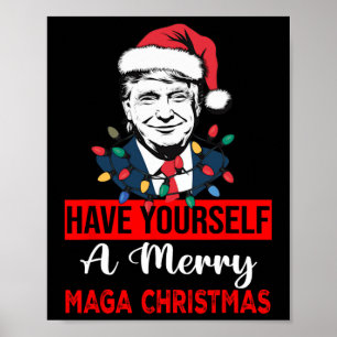 Funny Santa Trump haben Sie ein frohes Weihnachtsf Poster