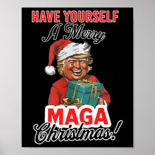 Funny Santa Trump haben Sie ein frohes Weihnachtsf Poster