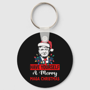 Funny Santa Trump haben Sie ein frohes Weihnachtsf Schlüsselanhänger