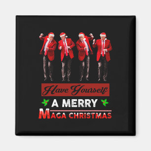 Funny Santa Trump hat sich selbst eine fröhliche M Magnet