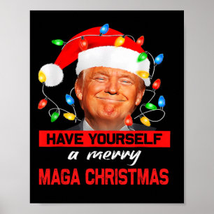 Funny Santa Trump hat sich selbst eine fröhliche M Poster