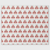 Funny Santa Trump Ich werde zu Weihnachten Zuhause Geschenkpapier (Flach)