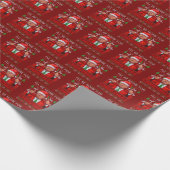 Funny Santa Trump Ich werde Zuhause für Weihnachts Geschenkpapier (Ecke)