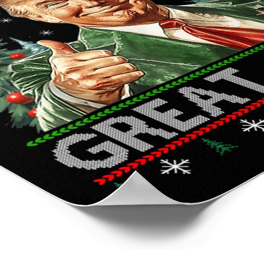 Funny Santa Trump macht Weihnachten wieder großart Poster (Ecke)