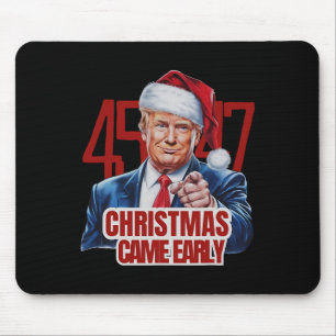Funny Santa Trump Weihnachten kam Anfang 47. Präsi Mousepad