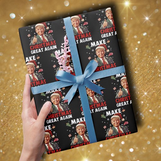 Funny Santa Trump | Weihnachten wieder großartig m Geschenkpapier