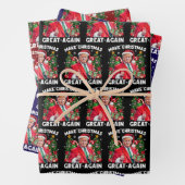 Funny Santa Trump | Weihnachten wieder großartig m Geschenkpapier Set (Beispiel)
