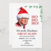 Funny Santa Trump Weihnachts-Einladung Einladung (Vorne/Hinten)