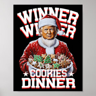 Funny Santa Trump Weihnachts Gewinner Cookies Poster